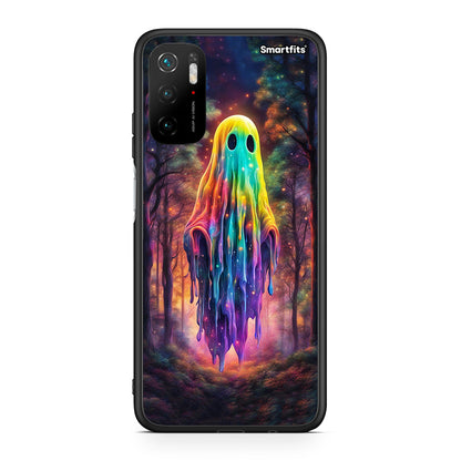 Xiaomi Redmi Note 10 5G/Poco M3 Pro Halloween Ghost θήκη από τη Smartfits με σχέδιο στο πίσω μέρος και μαύρο περίβλημα | Smartphone case with colorful back and black bezels by Smartfits