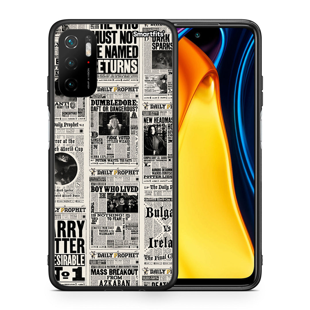 Θήκη Xiaomi Redmi Note 10 5G/Poco M3 Pro Harry Paper από τη Smartfits με σχέδιο στο πίσω μέρος και μαύρο περίβλημα | Xiaomi Redmi Note 10 5G/Poco M3 Pro Harry Paper case with colorful back and black bezels