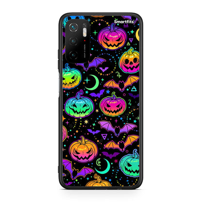 Xiaomi Redmi Note 10 5G/Poco M3 Pro Neon Halloween θήκη από τη Smartfits με σχέδιο στο πίσω μέρος και μαύρο περίβλημα | Smartphone case with colorful back and black bezels by Smartfits