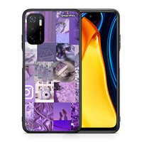 Thumbnail for Θήκη Xiaomi Redmi Note 10 5G/Poco M3 Pro Purple Aesthetic Collage από τη Smartfits με σχέδιο στο πίσω μέρος και μαύρο περίβλημα | Xiaomi Redmi Note 10 5G/Poco M3 Pro Purple Aesthetic Collage case with colorful back and black bezels