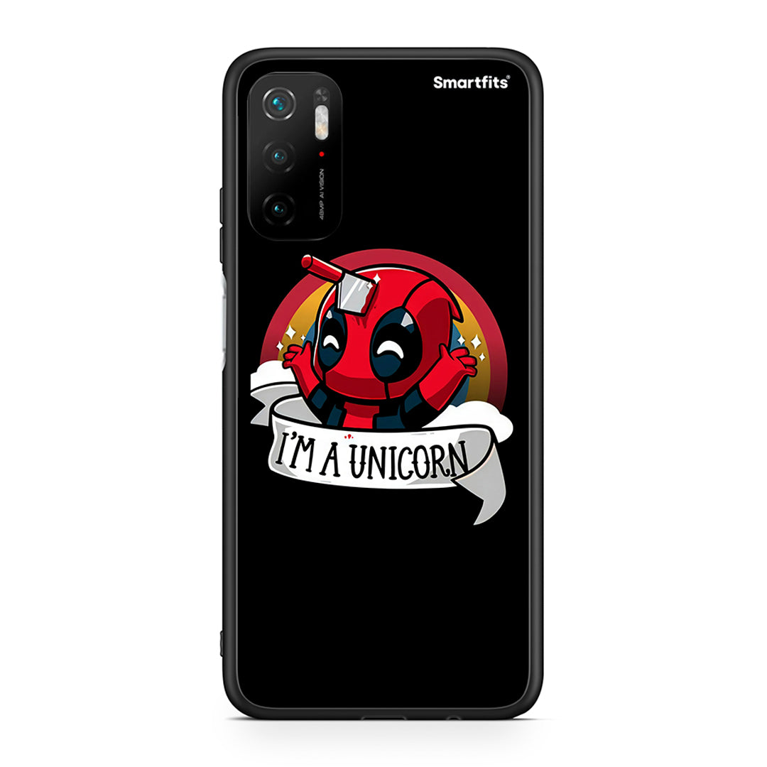 Xiaomi Redmi Note 10 5G/Poco M3 Pro Unicorn Deadpool θήκη από τη Smartfits με σχέδιο στο πίσω μέρος και μαύρο περίβλημα | Smartphone case with colorful back and black bezels by Smartfits