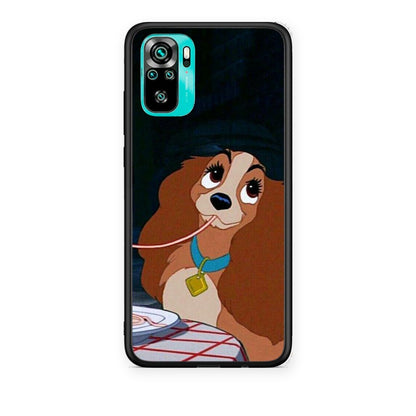 Θήκη Xiaomi Redmi Note 10S / 10 4G Lady And Tramp 2 από τη Smartfits με σχέδιο στο πίσω μέρος και μαύρο περίβλημα | Xiaomi Redmi Note 10S / 10 4G Lady And Tramp 2 case with colorful back and black bezels