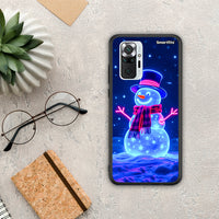 Thumbnail for Christmas Neon Snowman - Xiaomi Redmi Note 10 Pro / 10 Pro Max θήκη