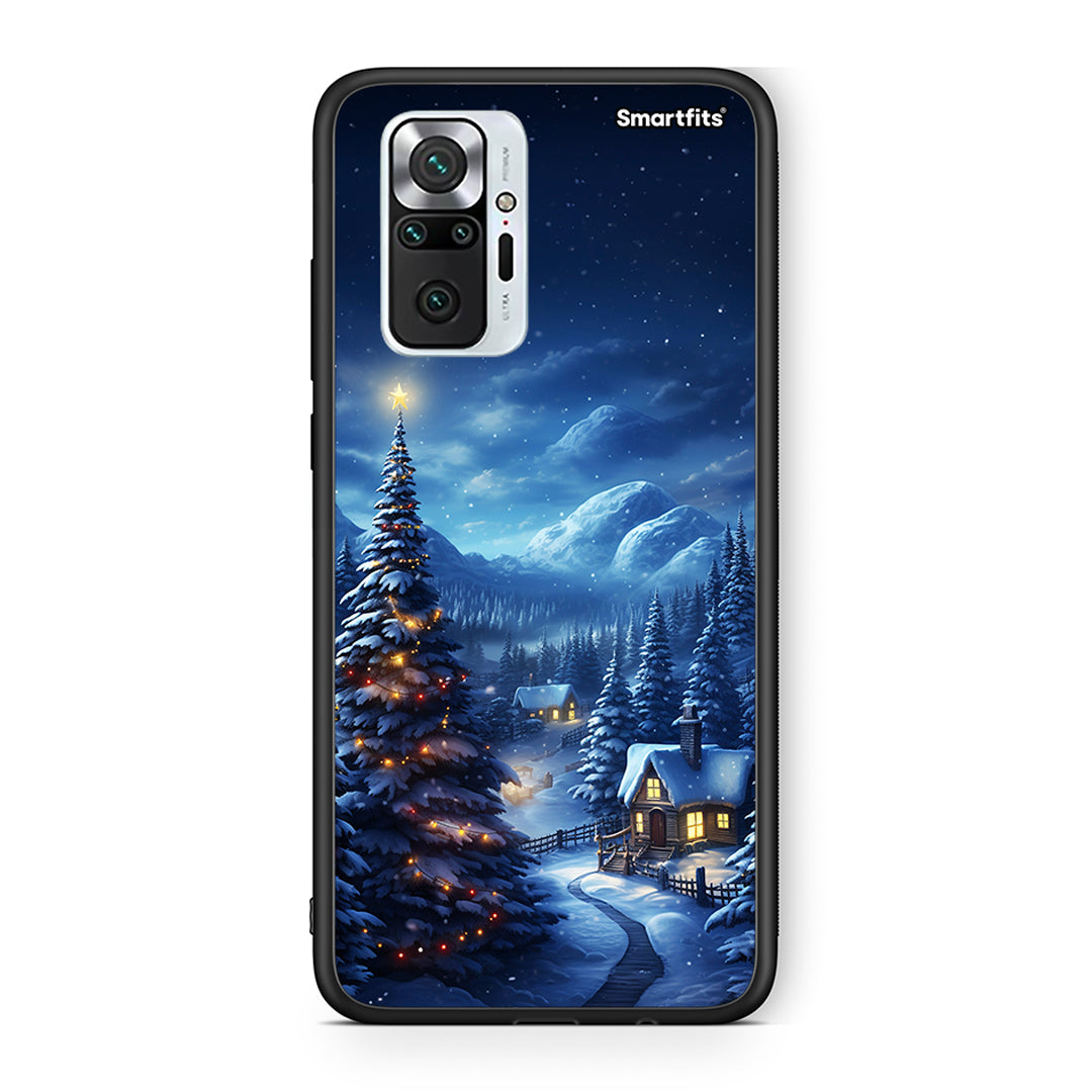 Xiaomi Redmi Note 10 Pro Christmas Scenery θήκη από τη Smartfits με σχέδιο στο πίσω μέρος και μαύρο περίβλημα | Smartphone case with colorful back and black bezels by Smartfits