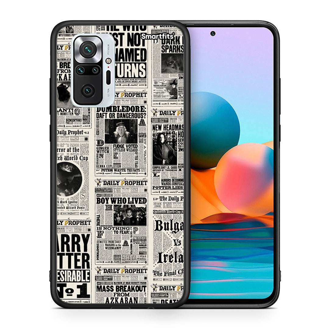 Θήκη Xiaomi Redmi Note 10 Pro Harry Paper από τη Smartfits με σχέδιο στο πίσω μέρος και μαύρο περίβλημα | Xiaomi Redmi Note 10 Pro Harry Paper case with colorful back and black bezels