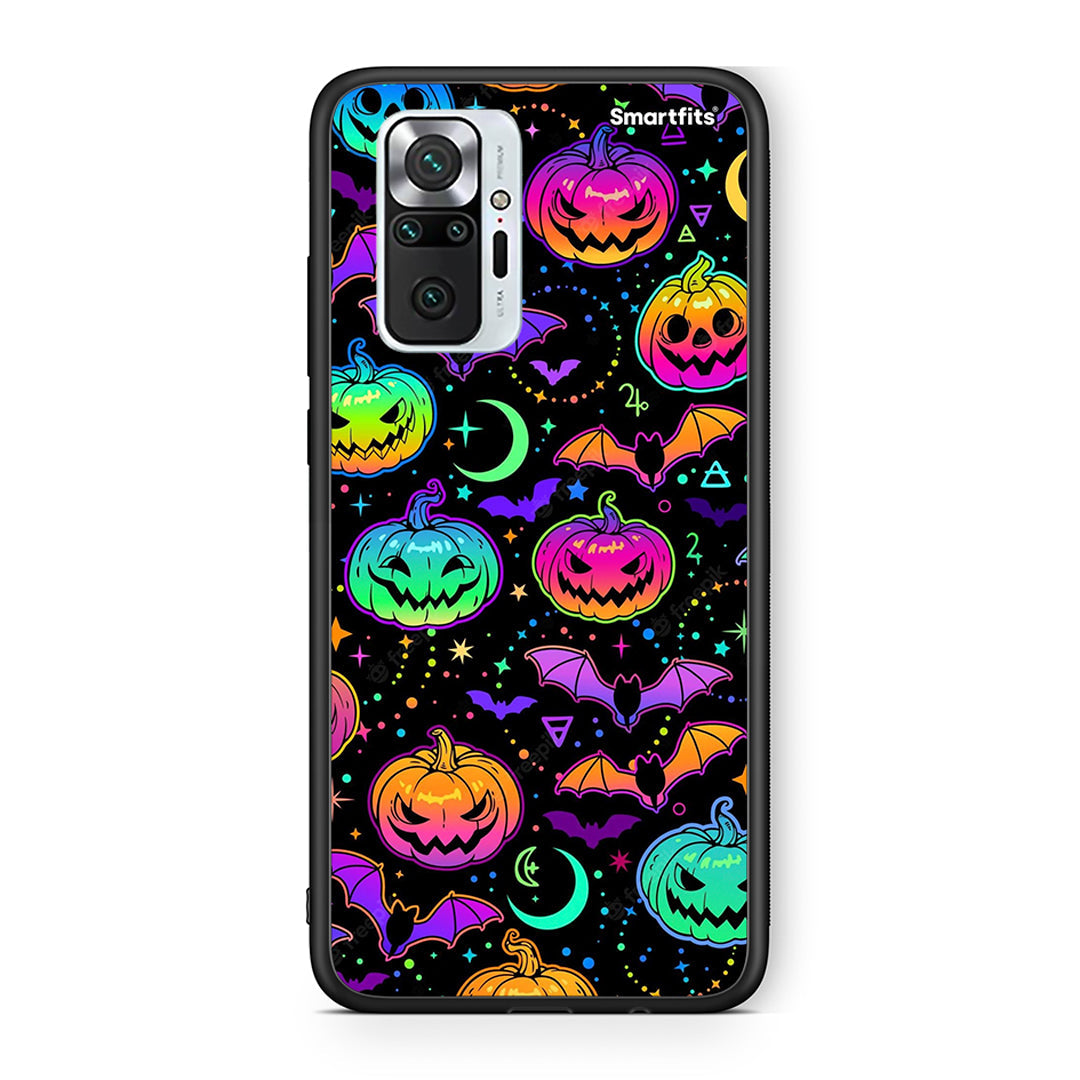 Xiaomi Redmi Note 10 Pro Neon Halloween θήκη από τη Smartfits με σχέδιο στο πίσω μέρος και μαύρο περίβλημα | Smartphone case with colorful back and black bezels by Smartfits