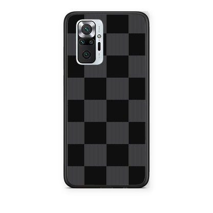 Θήκη Xiaomi Redmi Note 10 Pro / 10 Pro Max Black and Charcoal Striped Checks από τη Smartfits με σχέδιο στο πίσω μέρος και μαύρο περίβλημα | Xiaomi Redmi Note 10 Pro / 10 Pro Max Black and Charcoal Striped Checks case with colorful back and black bezels