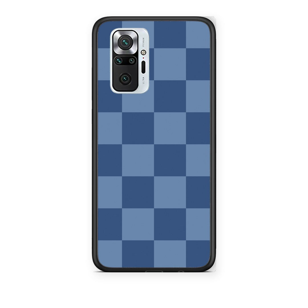 Θήκη Xiaomi Redmi Note 10 Pro / 10 Pro Max Denim Blue Checkerboard από τη Smartfits με σχέδιο στο πίσω μέρος και μαύρο περίβλημα | Xiaomi Redmi Note 10 Pro / 10 Pro Max Denim Blue Checkerboard case with colorful back and black bezels