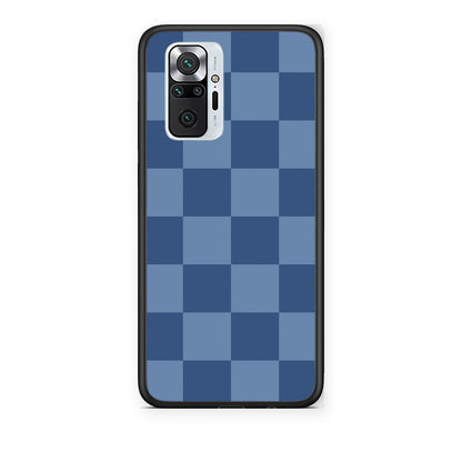 Θήκη Xiaomi Redmi Note 10 Pro / 10 Pro Max Denim Blue Checkerboard από τη Smartfits με σχέδιο στο πίσω μέρος και μαύρο περίβλημα | Xiaomi Redmi Note 10 Pro / 10 Pro Max Denim Blue Checkerboard case with colorful back and black bezels