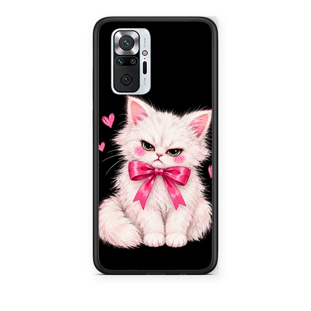Θήκη Xiaomi Redmi Note 10 Pro / 10 Pro Max Grumpy Party Kitten on Black από τη Smartfits με σχέδιο στο πίσω μέρος και μαύρο περίβλημα | Xiaomi Redmi Note 10 Pro / 10 Pro Max Grumpy Party Kitten on Black case with colorful back and black bezels