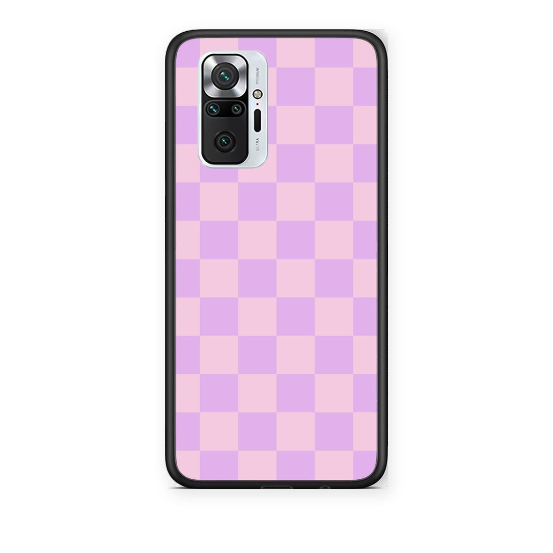 Θήκη Xiaomi Redmi Note 10 Pro / 10 Pro Max Lavender and Pink Checkerboard από τη Smartfits με σχέδιο στο πίσω μέρος και μαύρο περίβλημα | Xiaomi Redmi Note 10 Pro / 10 Pro Max Lavender and Pink Checkerboard case with colorful back and black bezels