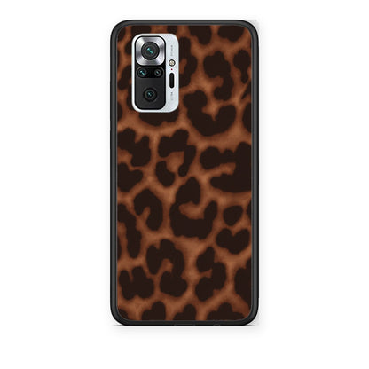 Θήκη Xiaomi Redmi Note 10 Pro / 10 Pro Max Leopard Print Dark Brown από τη Smartfits με σχέδιο στο πίσω μέρος και μαύρο περίβλημα | Xiaomi Redmi Note 10 Pro / 10 Pro Max Leopard Print Dark Brown case with colorful back and black bezels