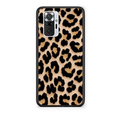 Θήκη Xiaomi Redmi Note 10 Pro / 10 Pro Max Leopard Print Tan Small από τη Smartfits με σχέδιο στο πίσω μέρος και μαύρο περίβλημα | Xiaomi Redmi Note 10 Pro / 10 Pro Max Leopard Print Tan Small case with colorful back and black bezels