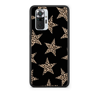 Θήκη Xiaomi Redmi Note 10 Pro / 10 Pro Max Leopard Stars on Black από τη Smartfits με σχέδιο στο πίσω μέρος και μαύρο περίβλημα | Xiaomi Redmi Note 10 Pro / 10 Pro Max Leopard Stars on Black case with colorful back and black bezels