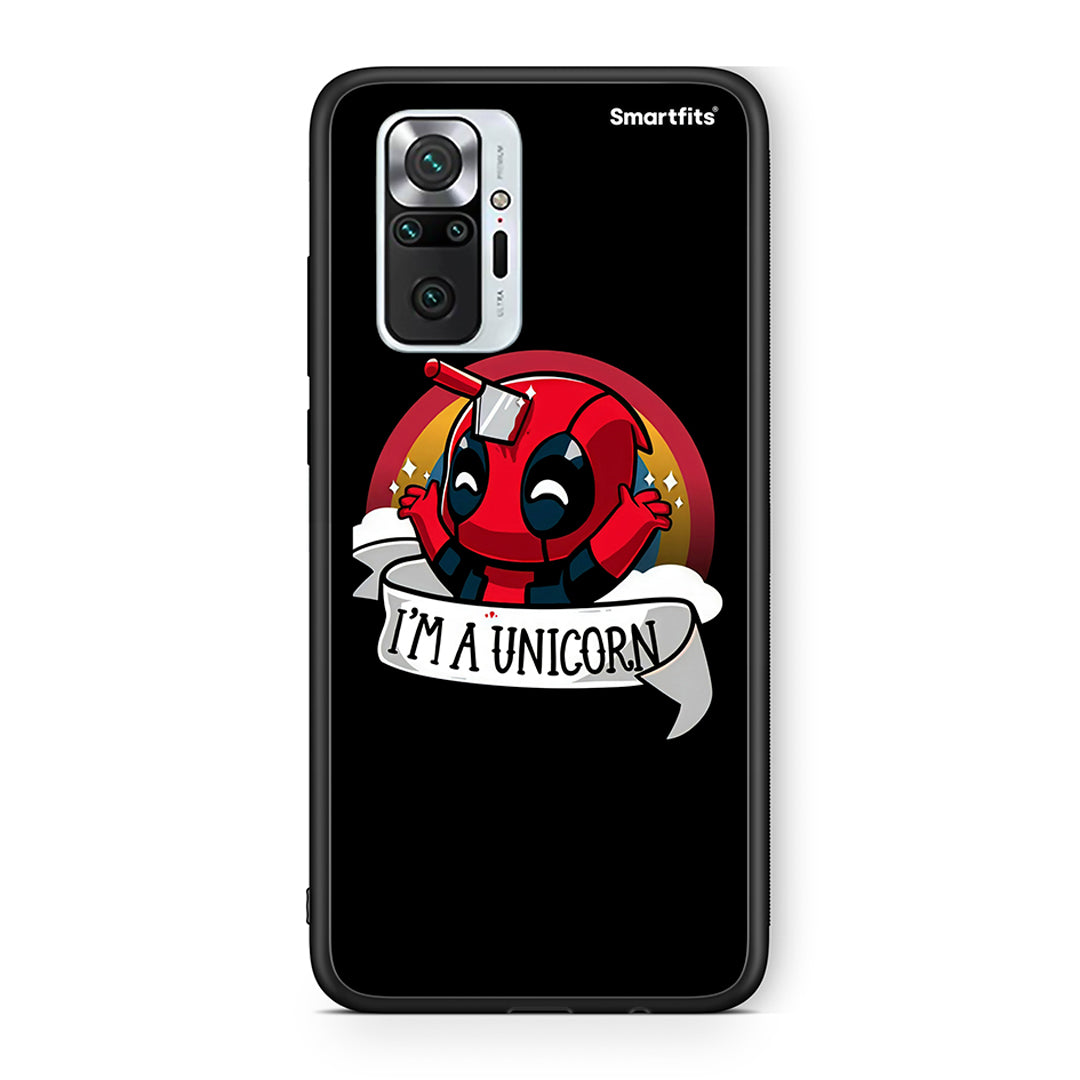 Xiaomi Redmi Note 10 Pro Unicorn Deadpool θήκη από τη Smartfits με σχέδιο στο πίσω μέρος και μαύρο περίβλημα | Smartphone case with colorful back and black bezels by Smartfits