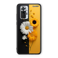 Thumbnail for Xiaomi Redmi Note 10 Pro Yellow Daisies θήκη από τη Smartfits με σχέδιο στο πίσω μέρος και μαύρο περίβλημα | Smartphone case with colorful back and black bezels by Smartfits