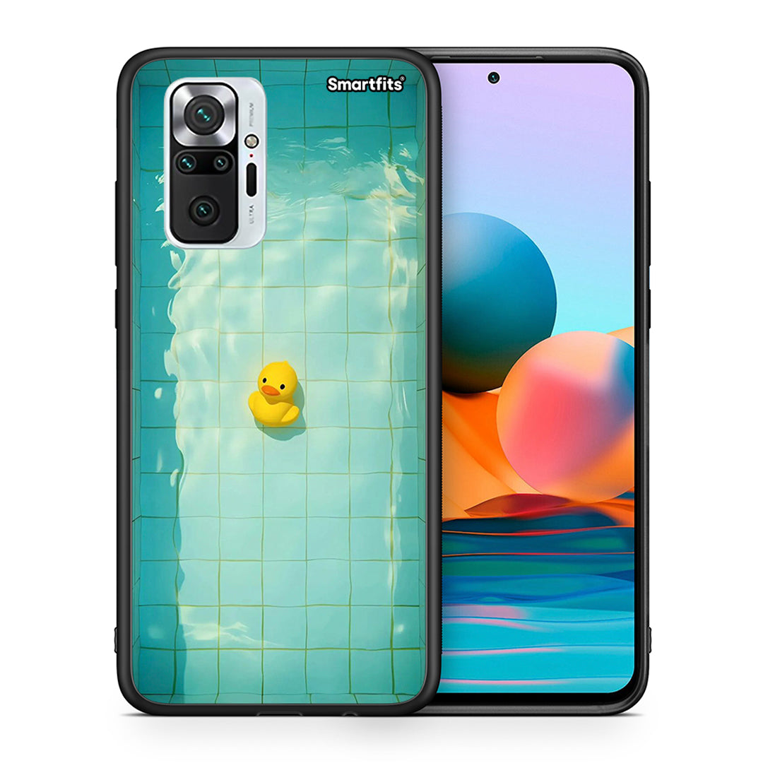 Θήκη Xiaomi Redmi Note 10 Pro Yellow Duck από τη Smartfits με σχέδιο στο πίσω μέρος και μαύρο περίβλημα | Xiaomi Redmi Note 10 Pro Yellow Duck case with colorful back and black bezels