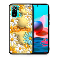 Thumbnail for Θήκη Xiaomi Redmi Note 10 Bubble Daisies από τη Smartfits με σχέδιο στο πίσω μέρος και μαύρο περίβλημα | Xiaomi Redmi Note 10 Bubble Daisies case with colorful back and black bezels