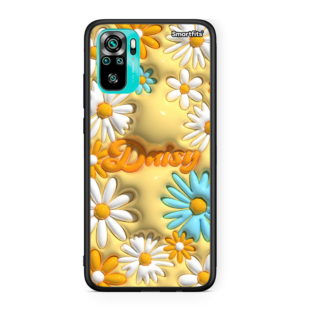 Xiaomi Redmi Note 10 Bubble Daisies θήκη από τη Smartfits με σχέδιο στο πίσω μέρος και μαύρο περίβλημα | Smartphone case with colorful back and black bezels by Smartfits