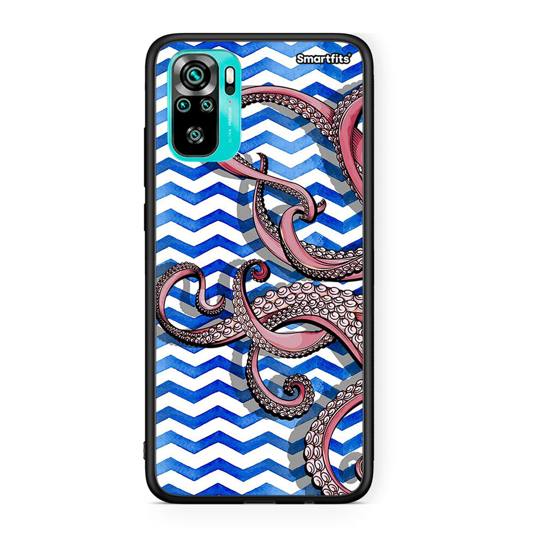 Xiaomi Redmi Note 10 Chevron Devilfish θήκη από τη Smartfits με σχέδιο στο πίσω μέρος και μαύρο περίβλημα | Smartphone case with colorful back and black bezels by Smartfits