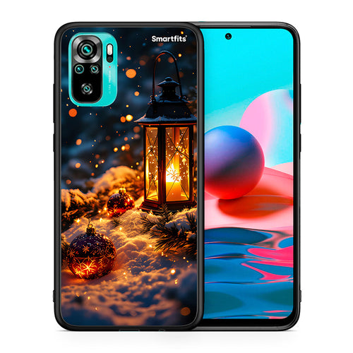 Θήκη Xiaomi Redmi Note 10 Christmas Ornaments από τη Smartfits με σχέδιο στο πίσω μέρος και μαύρο περίβλημα | Xiaomi Redmi Note 10 Christmas Ornaments case with colorful back and black bezels