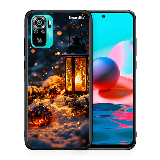 Θήκη Xiaomi Redmi Note 10 Christmas Ornaments από τη Smartfits με σχέδιο στο πίσω μέρος και μαύρο περίβλημα | Xiaomi Redmi Note 10 Christmas Ornaments case with colorful back and black bezels