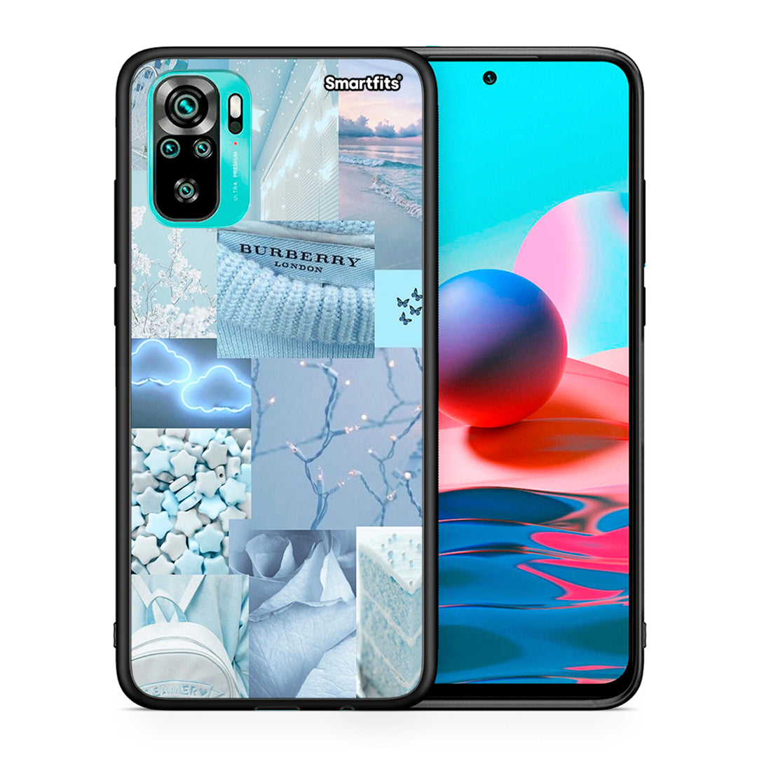 Θήκη Xiaomi Redmi Note 10 Ciel Aesthetic Collage από τη Smartfits με σχέδιο στο πίσω μέρος και μαύρο περίβλημα | Xiaomi Redmi Note 10 Ciel Aesthetic Collage case with colorful back and black bezels