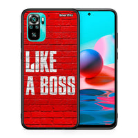 Thumbnail for Θήκη Xiaomi Redmi Note 10 Like A Boss από τη Smartfits με σχέδιο στο πίσω μέρος και μαύρο περίβλημα | Xiaomi Redmi Note 10 Like A Boss case with colorful back and black bezels