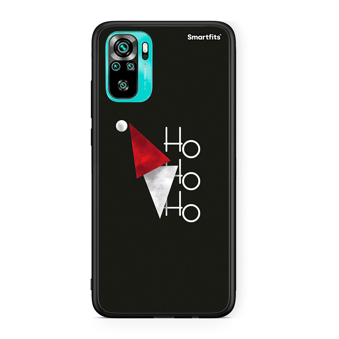 Xiaomi Redmi Note 10 Minimal Christmas θήκη από τη Smartfits με σχέδιο στο πίσω μέρος και μαύρο περίβλημα | Smartphone case with colorful back and black bezels by Smartfits