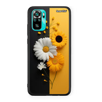 Thumbnail for Xiaomi Redmi Note 10 Yellow Daisies θήκη από τη Smartfits με σχέδιο στο πίσω μέρος και μαύρο περίβλημα | Smartphone case with colorful back and black bezels by Smartfits