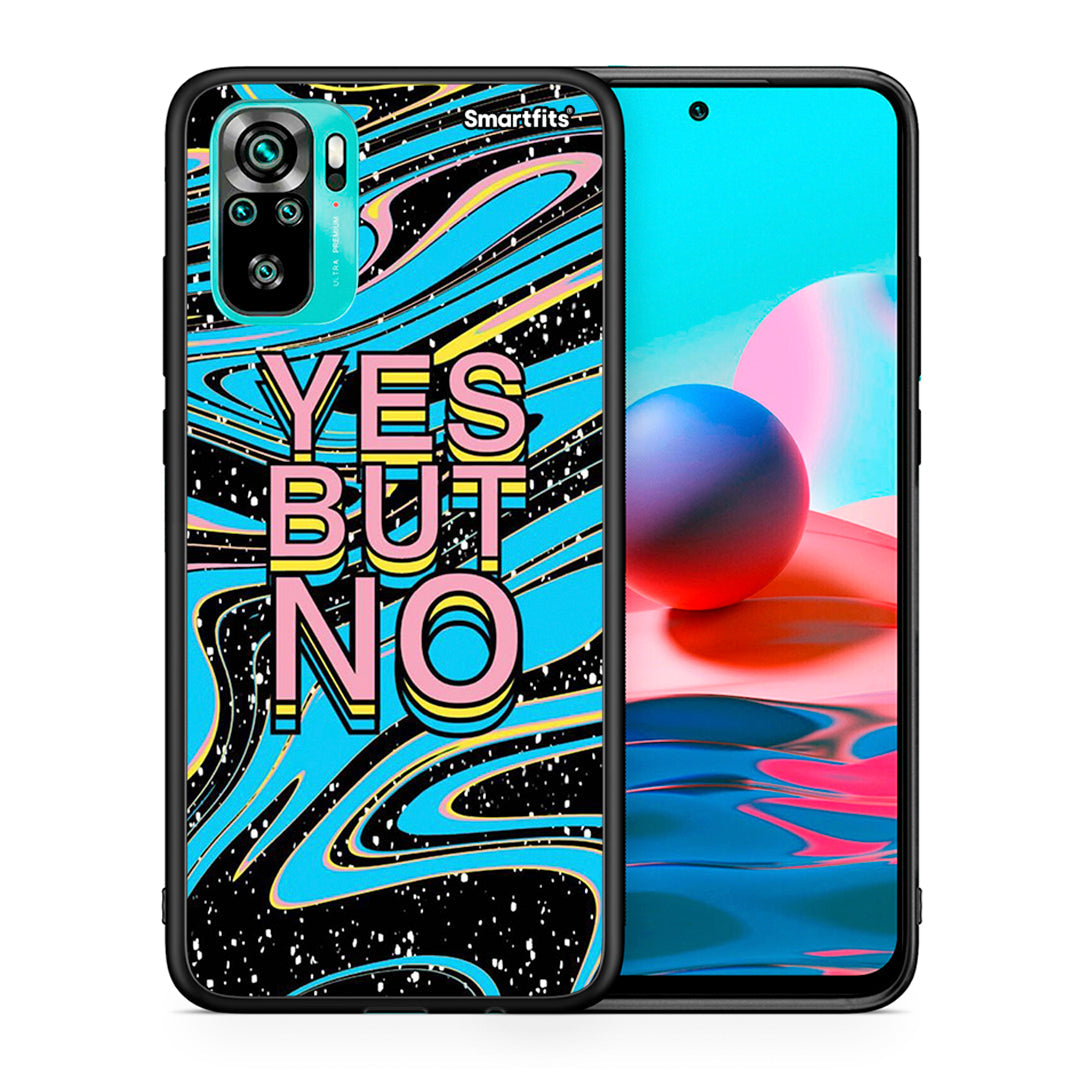 Θήκη Xiaomi Redmi Note 10 Yes But No από τη Smartfits με σχέδιο στο πίσω μέρος και μαύρο περίβλημα | Xiaomi Redmi Note 10 Yes But No case with colorful back and black bezels