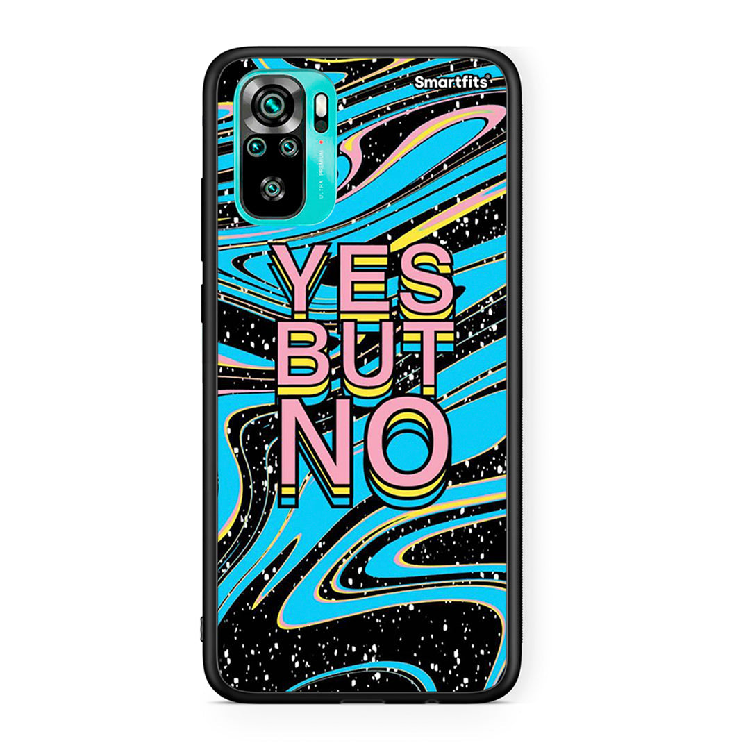 Xiaomi Redmi Note 10 Yes But No θήκη από τη Smartfits με σχέδιο στο πίσω μέρος και μαύρο περίβλημα | Smartphone case with colorful back and black bezels by Smartfits