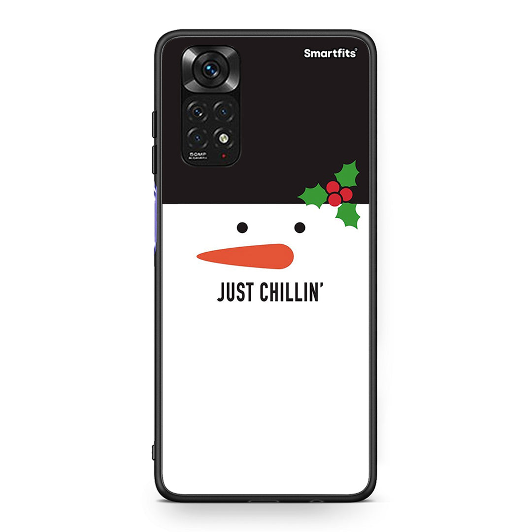 Xiaomi Redmi Note 11 Christmas Chillin θήκη από τη Smartfits με σχέδιο στο πίσω μέρος και μαύρο περίβλημα | Smartphone case with colorful back and black bezels by Smartfits