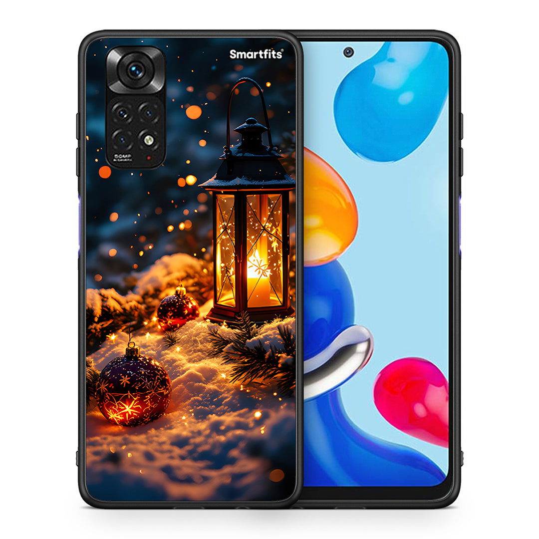 Θήκη Xiaomi Redmi Note 11 Christmas Ornaments από τη Smartfits με σχέδιο στο πίσω μέρος και μαύρο περίβλημα | Xiaomi Redmi Note 11 Christmas Ornaments case with colorful back and black bezels