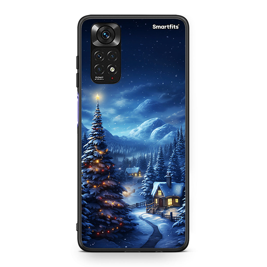 Xiaomi Redmi 10/Redmi Note 11 4G Christmas Scenery θήκη από τη Smartfits με σχέδιο στο πίσω μέρος και μαύρο περίβλημα | Smartphone case with colorful back and black bezels by Smartfits