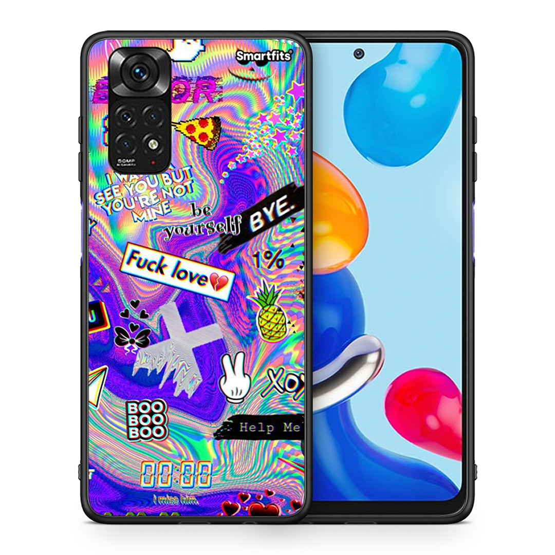 Θήκη Xiaomi Redmi Note 11 Game Over από τη Smartfits με σχέδιο στο πίσω μέρος και μαύρο περίβλημα | Xiaomi Redmi Note 11 Game Over case with colorful back and black bezels