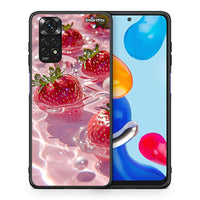 Thumbnail for Θήκη Xiaomi Redmi Note 11 Juicy Strawberries από τη Smartfits με σχέδιο στο πίσω μέρος και μαύρο περίβλημα | Xiaomi Redmi Note 11 Juicy Strawberries case with colorful back and black bezels