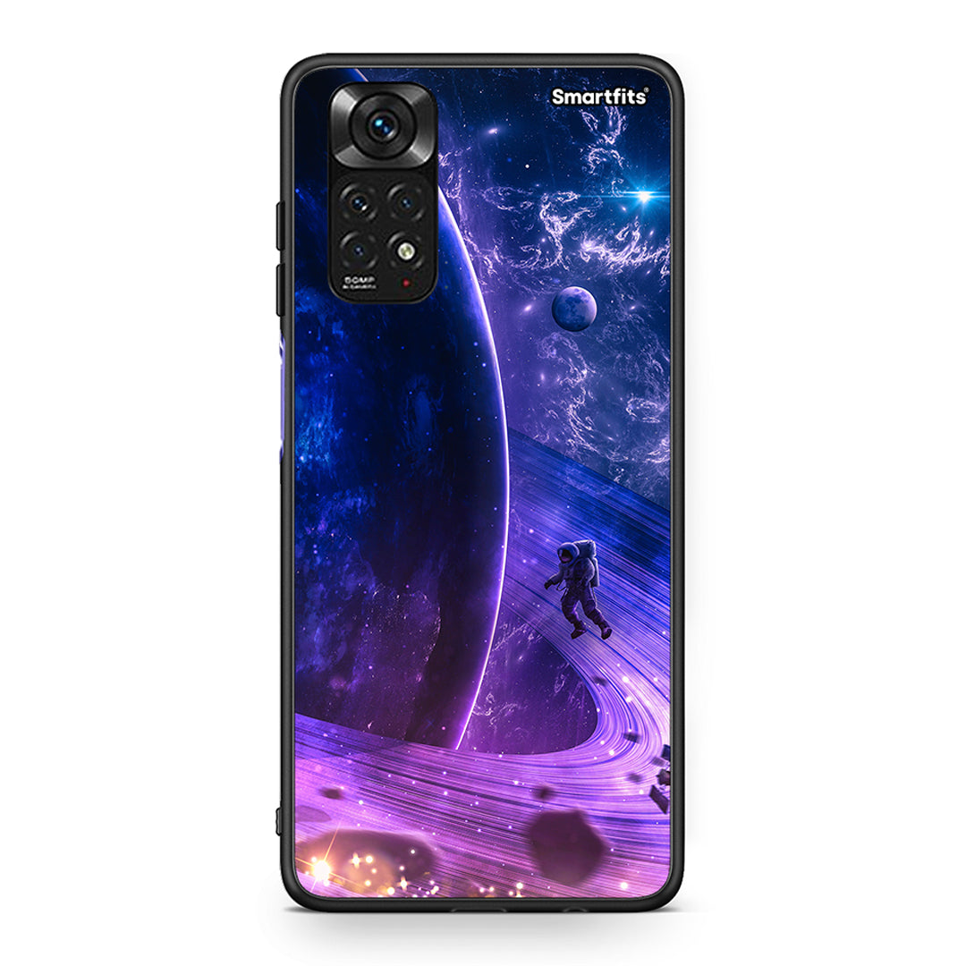 Xiaomi Redmi Note 11 Lost Astronaut θήκη από τη Smartfits με σχέδιο στο πίσω μέρος και μαύρο περίβλημα | Smartphone case with colorful back and black bezels by Smartfits