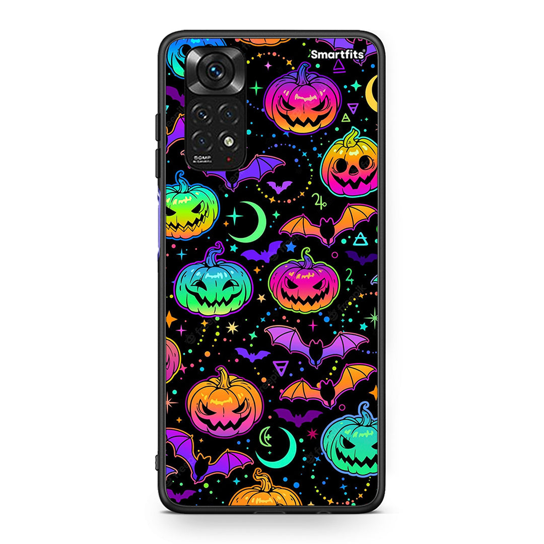 Xiaomi Redmi Note 11 Neon Halloween θήκη από τη Smartfits με σχέδιο στο πίσω μέρος και μαύρο περίβλημα | Smartphone case with colorful back and black bezels by Smartfits