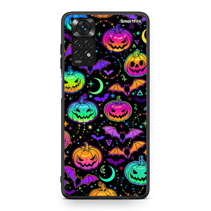Xiaomi Redmi Note 11 Neon Halloween θήκη από τη Smartfits με σχέδιο στο πίσω μέρος και μαύρο περίβλημα | Smartphone case with colorful back and black bezels by Smartfits
