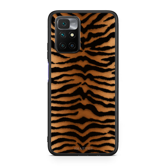 Θήκη Xiaomi Redmi Note 11 4G / 11S 4G Tiger Print Orange and Black από τη Smartfits με σχέδιο στο πίσω μέρος και μαύρο περίβλημα | Xiaomi Redmi Note 11 4G / 11S 4G Tiger Print Orange and Black case with colorful back and black bezels