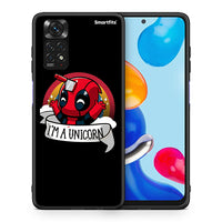 Thumbnail for Θήκη Xiaomi Redmi 10/Redmi Note 11 4G Unicorn Deadpool από τη Smartfits με σχέδιο στο πίσω μέρος και μαύρο περίβλημα | Xiaomi Redmi 10/Redmi Note 11 4G Unicorn Deadpool case with colorful back and black bezels