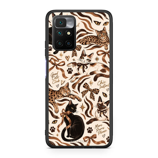 Θήκη Xiaomi Redmi Note 11 4G / 11S 4G Wild Cats and Animal Print Collage από τη Smartfits με σχέδιο στο πίσω μέρος και μαύρο περίβλημα | Xiaomi Redmi Note 11 4G / 11S 4G Wild Cats and Animal Print Collage case with colorful back and black bezels