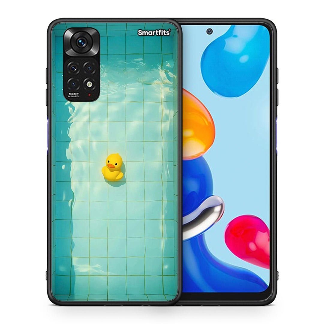 Θήκη Xiaomi Redmi 10/Redmi Note 11 4G Yellow Duck από τη Smartfits με σχέδιο στο πίσω μέρος και μαύρο περίβλημα | Xiaomi Redmi 10/Redmi Note 11 4G Yellow Duck case with colorful back and black bezels