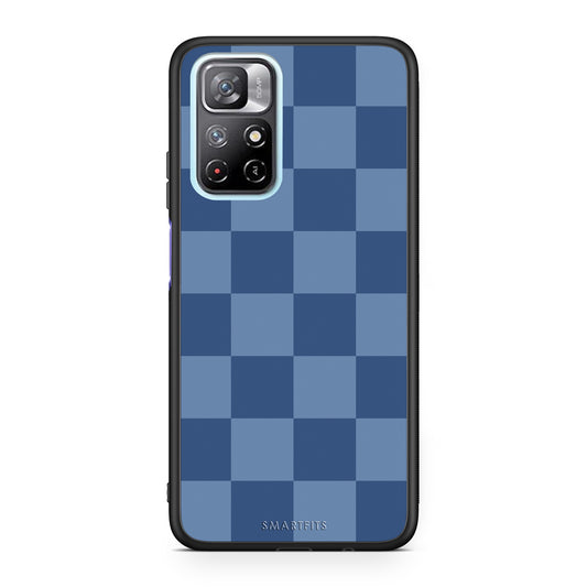 Θήκη Xiaomi Redmi Note 11S 5G Denim Blue Checkerboard από τη Smartfits με σχέδιο στο πίσω μέρος και μαύρο περίβλημα | Xiaomi Redmi Note 11S 5G Denim Blue Checkerboard case with colorful back and black bezels