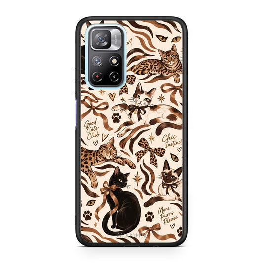 Θήκη Xiaomi Redmi Note 11S 5G Wild Cats and Animal Print Collage από τη Smartfits με σχέδιο στο πίσω μέρος και μαύρο περίβλημα | Xiaomi Redmi Note 11S 5G Wild Cats and Animal Print Collage case with colorful back and black bezels