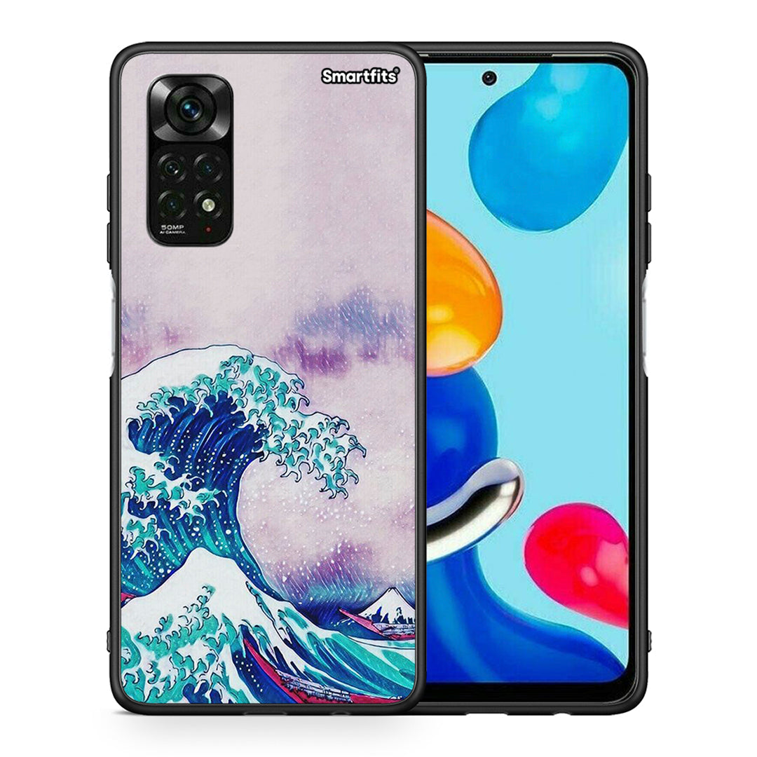 Θήκη Xiaomi Redmi Note 11 Pro 5G Blue Waves από τη Smartfits με σχέδιο στο πίσω μέρος και μαύρο περίβλημα | Xiaomi Redmi Note 11 Pro 5G Blue Waves case with colorful back and black bezels