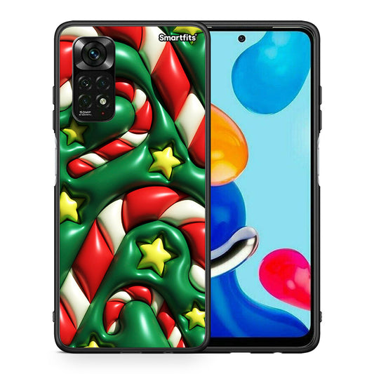 Θήκη Xiaomi Redmi Note 12 Pro 4G Christmas Bubbles από τη Smartfits με σχέδιο στο πίσω μέρος και μαύρο περίβλημα | Xiaomi Redmi Note 12 Pro 4G Christmas Bubbles case with colorful back and black bezels