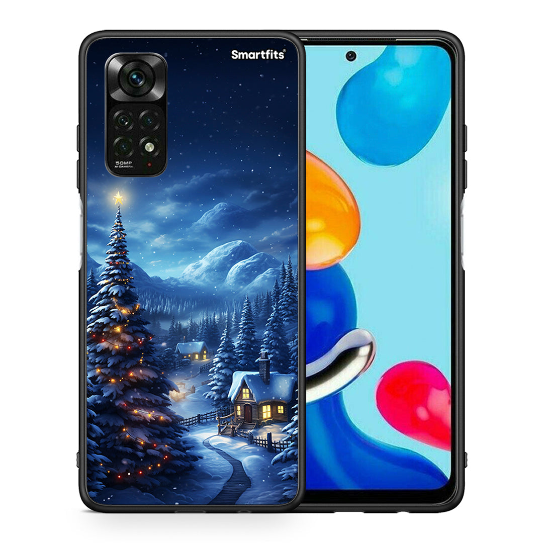 Θήκη Xiaomi Redmi Note 12 Pro 4G Christmas Scenery από τη Smartfits με σχέδιο στο πίσω μέρος και μαύρο περίβλημα | Xiaomi Redmi Note 12 Pro 4G Christmas Scenery case with colorful back and black bezels