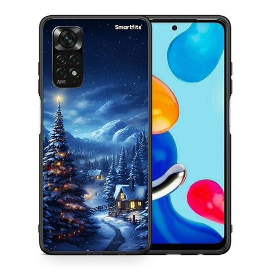Θήκη Xiaomi Redmi Note 12 Pro 4G Christmas Scenery από τη Smartfits με σχέδιο στο πίσω μέρος και μαύρο περίβλημα | Xiaomi Redmi Note 12 Pro 4G Christmas Scenery case with colorful back and black bezels